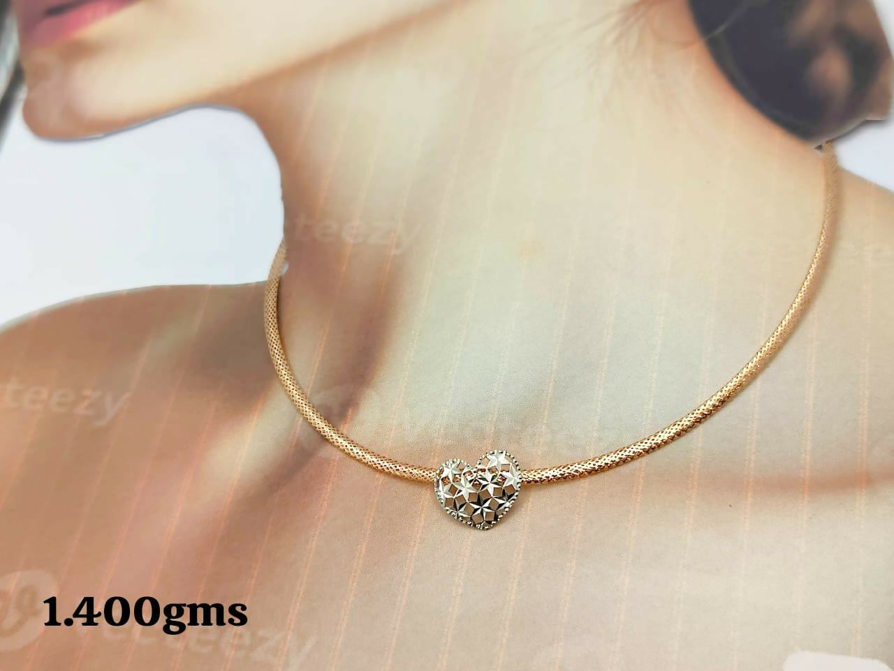 18kt Italian Necklace Sarafa Bazar India