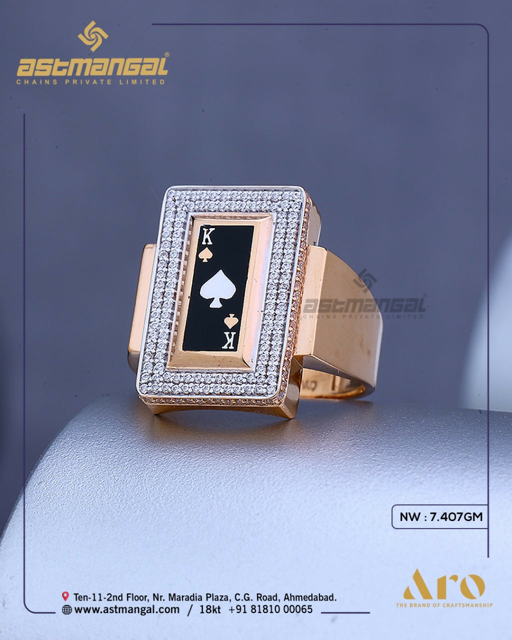 Rose Gold Gents Rings Sarafa Bazar India