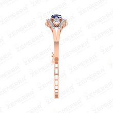 Hot-selling 14K Rose Gold Diamond Saphhire Bracelete Sarafa Bazar India
