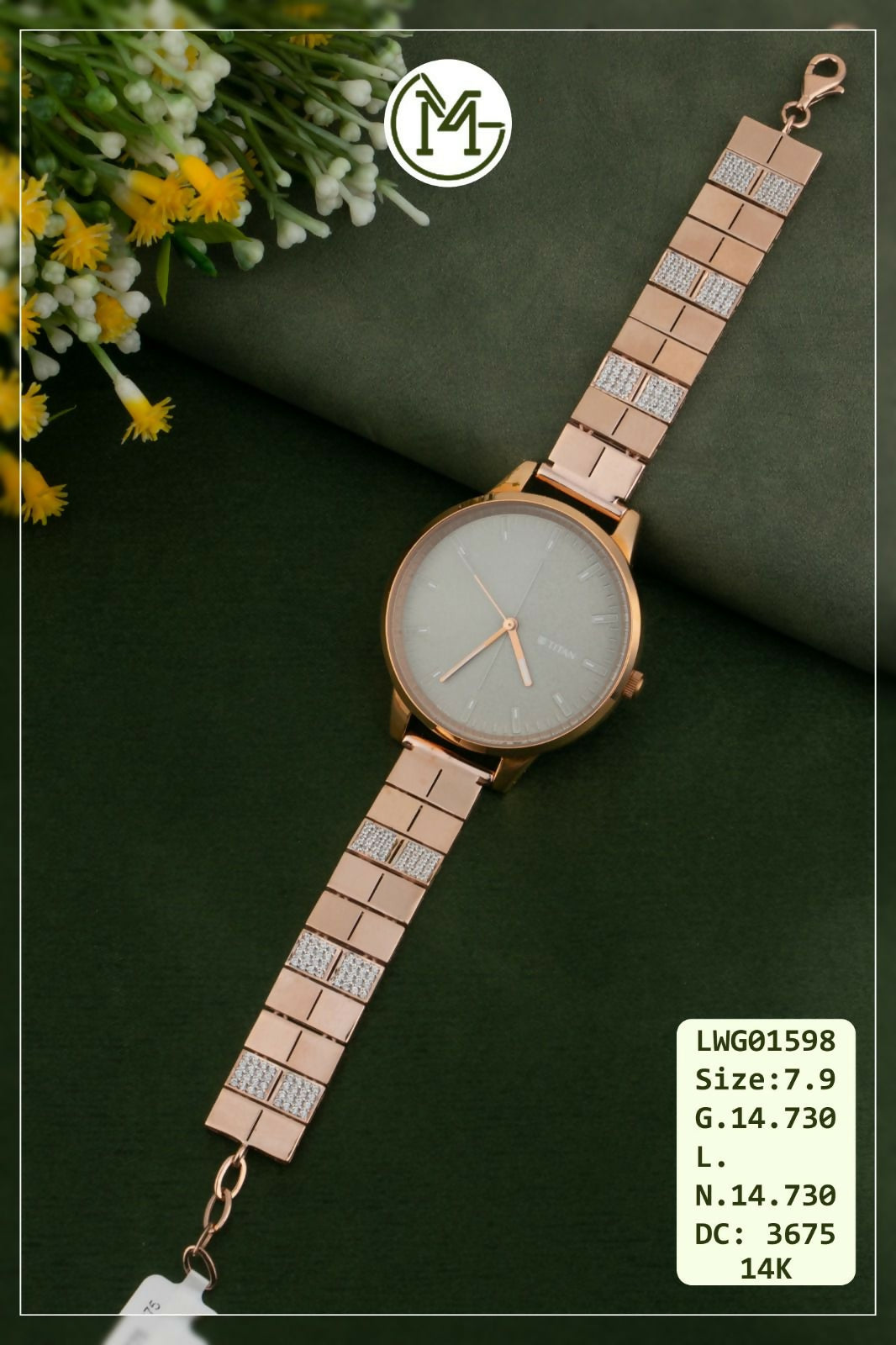 14kt Rose Gold Ladies Watches Sarafa Bazar India