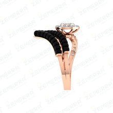 Modern Style 14K Rose Gold Diamond Rings For Her Sarafa Bazar India