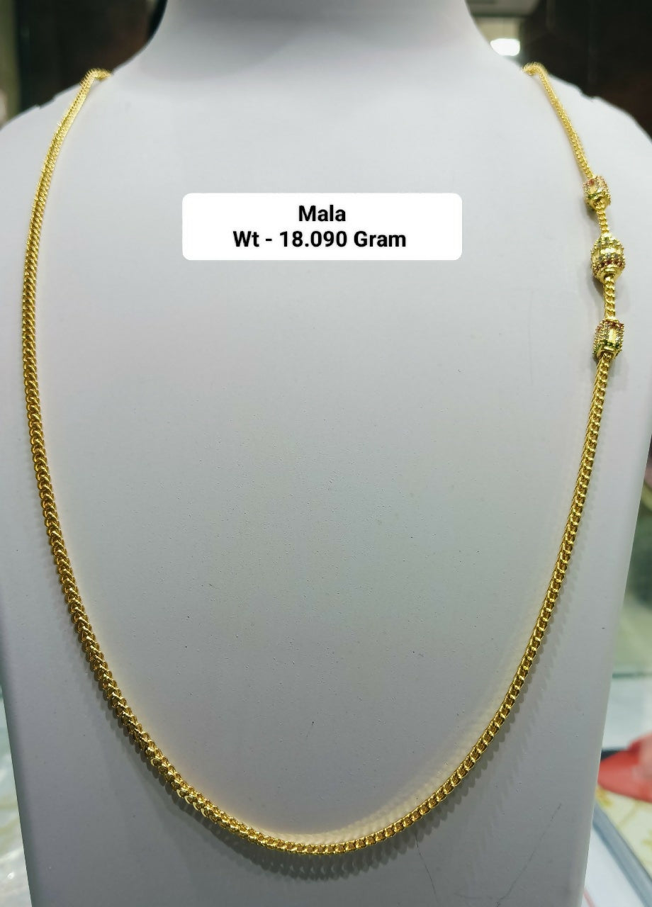 925 Silver Gold Plated Mala Sarafa Bazar India