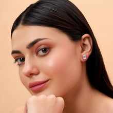 Lab Grown Diamond Emerald Cut Stud Earrings in 14K Yellow Gold Sarafa Bazar India