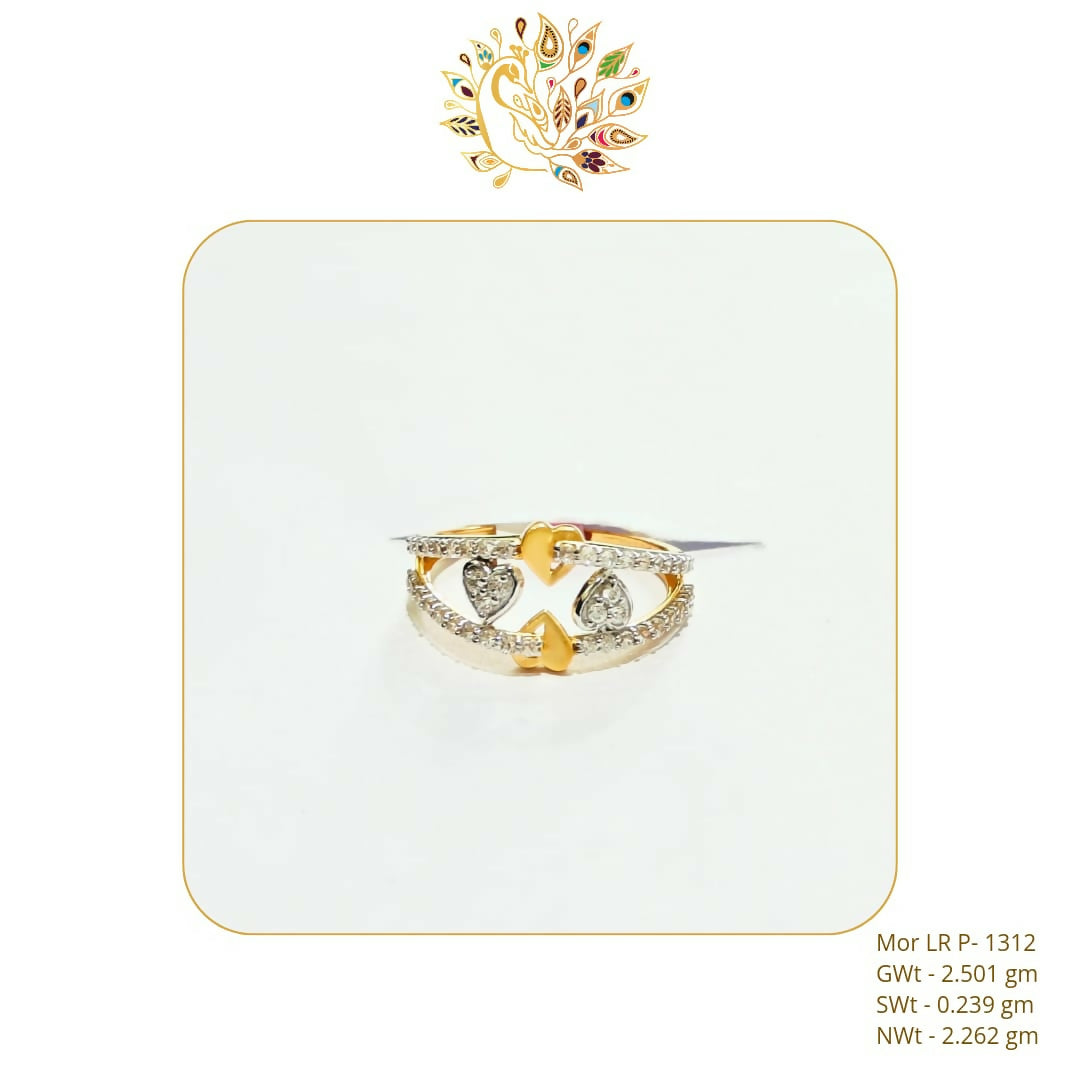 22kt Mor CZ Stoneless Ladies Ring Sarafa Bazar India