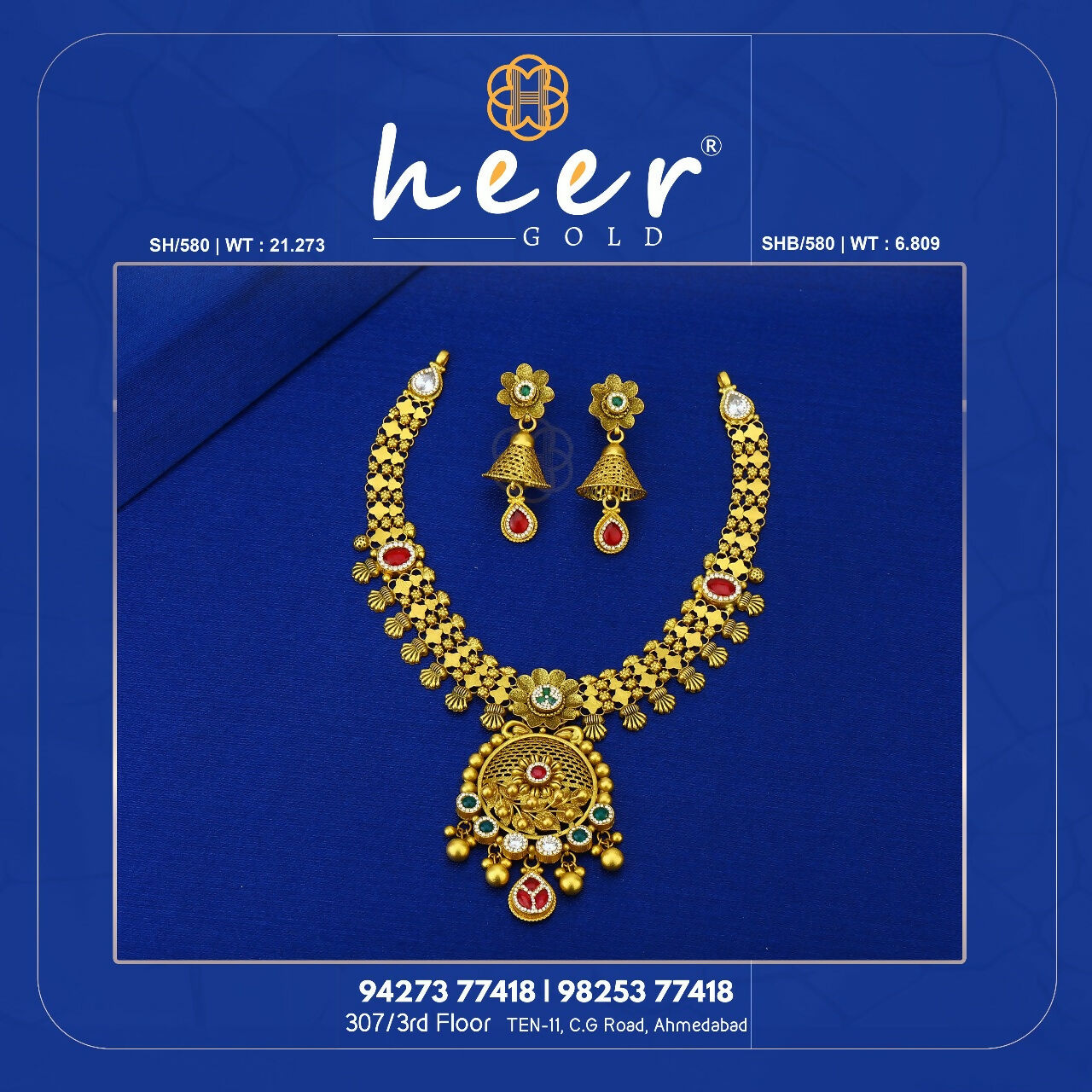 Kundan Antique Necklace Sarafa Bazar India