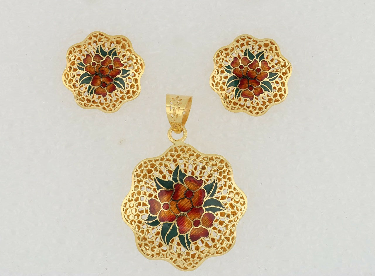 Laser CNC Pendant Set Sarafa Bazar India