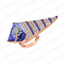 Women's 14K Gold diamond engagement ring Sarafa Bazar India