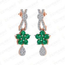 Women's Bali Earrings in 14KT Gold with Lab-grown Diamonds Sarafa Bazar India