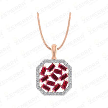 Women's Diamond Ruby Buguette Stone in 14K Gold Sarafa Bazar India