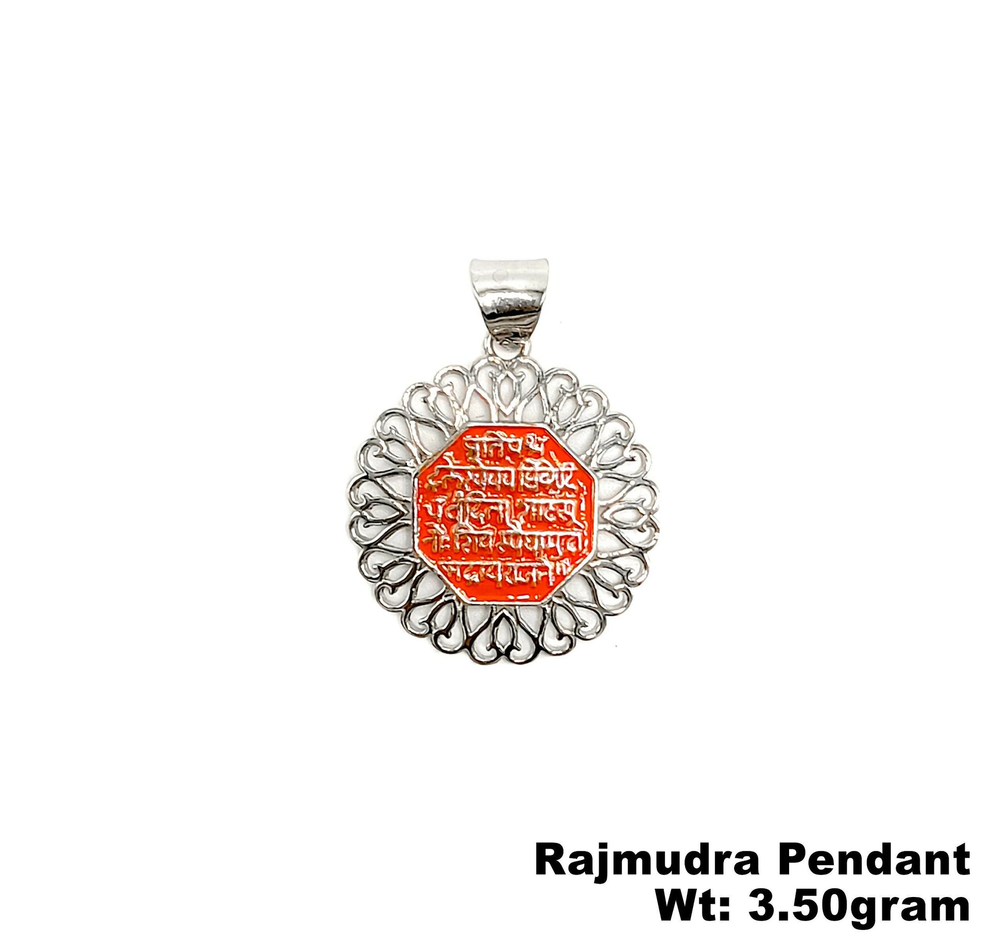 925 Silver Rajmudra Pendant Sarafa Bazar India