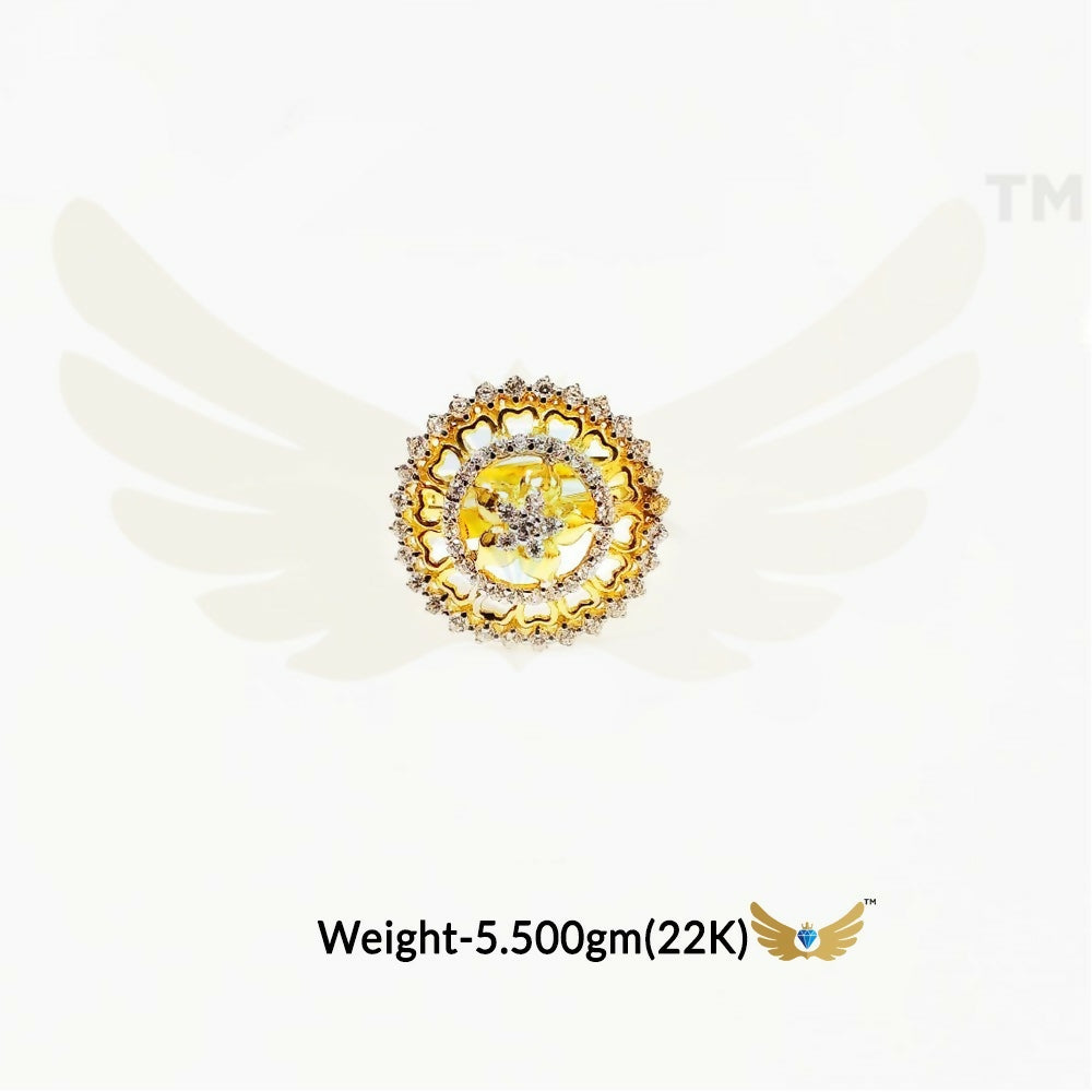 22kt CZ Ladies Ring Sarafa Bazar India