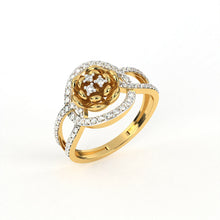 Round Diamond Rose Flower Design – Customize in 10K / 14K / 18K Gold – Premium Lab-Grown Diamond Jewelry Sarafa Bazar India