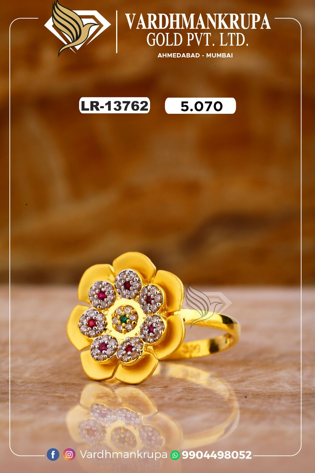 CZ Ladies Ring Sarafa Bazar India