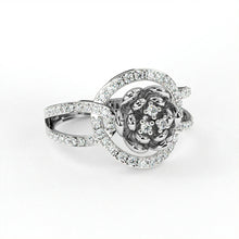 Round Diamond Rose Flower Design – Customize in 10K / 14K / 18K Gold – Premium Lab-Grown Diamond Jewelry Sarafa Bazar India