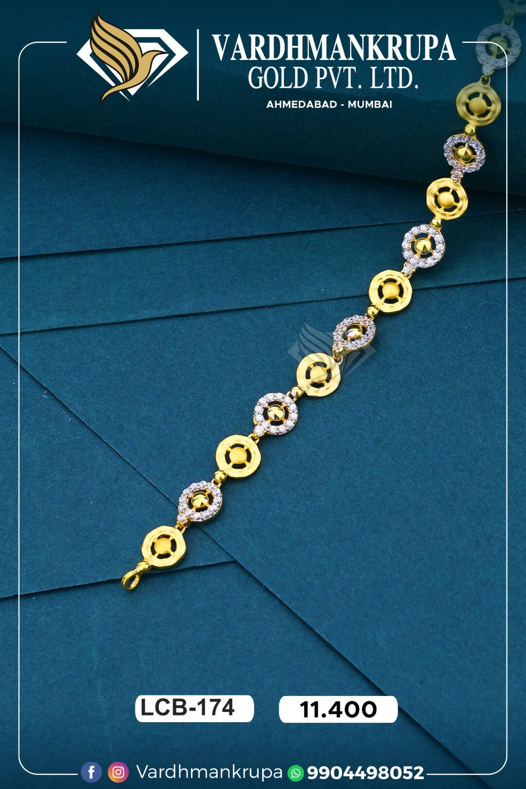 CZ Ladies Bracelet Sarafa Bazar India