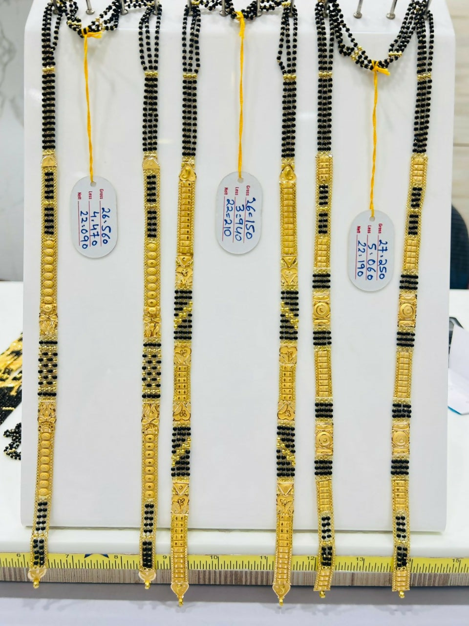 Gold Mangalsutra Chains Sarafa Bazar India