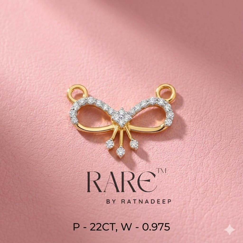 22kt CZ Mangalsutra Pendant Sarafa Bazar India