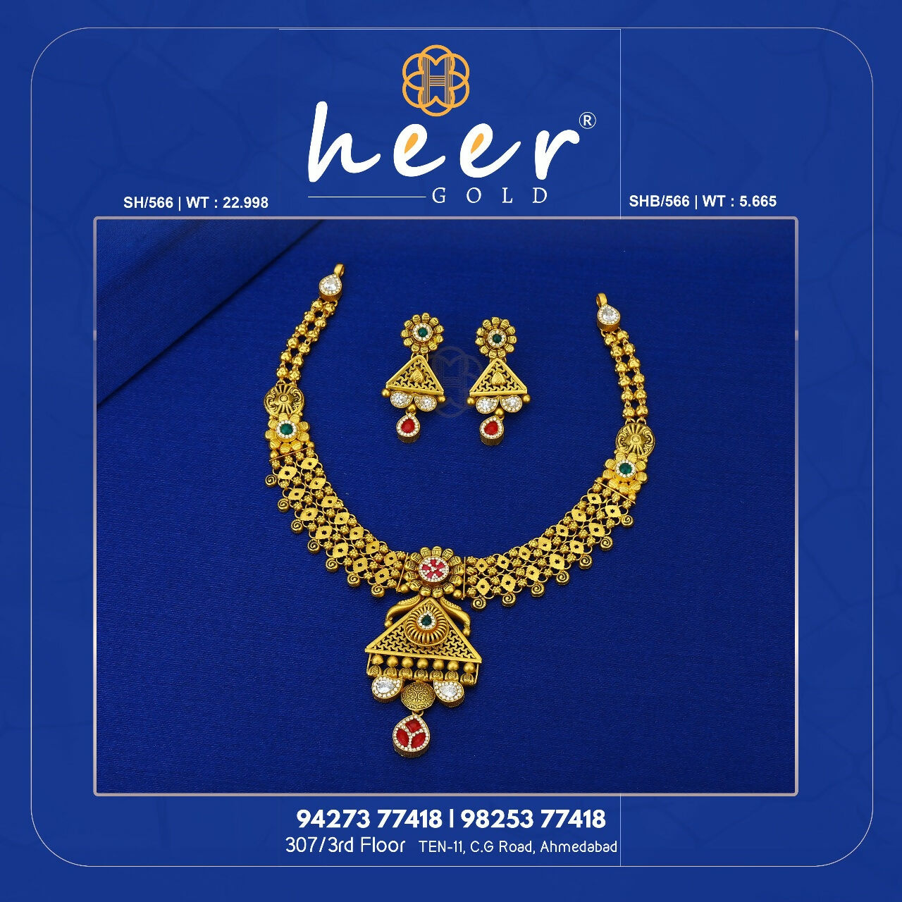 Kundan Antique Necklace Sarafa Bazar India