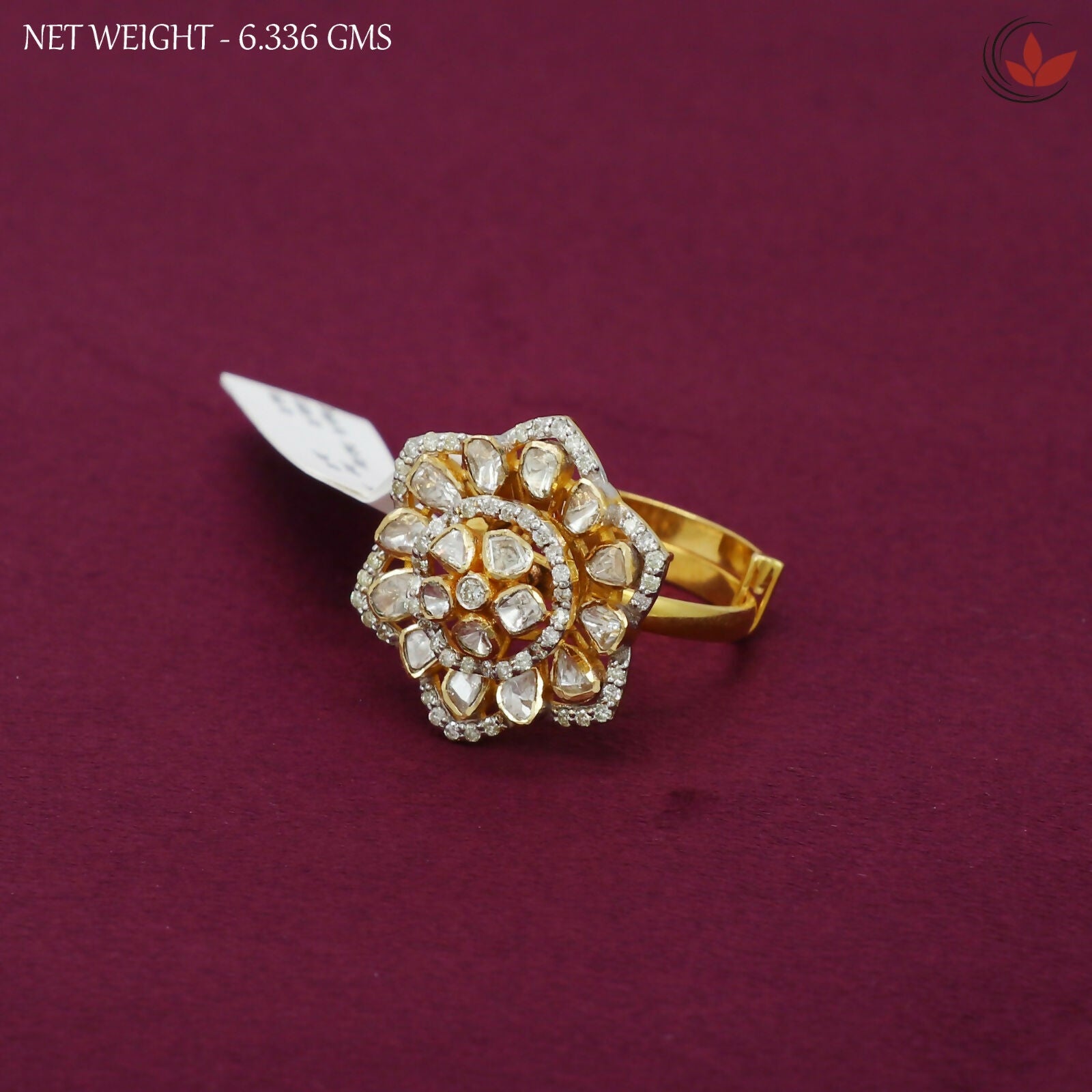 Diamond Polki Ladies Ring Sarafa Bazar India