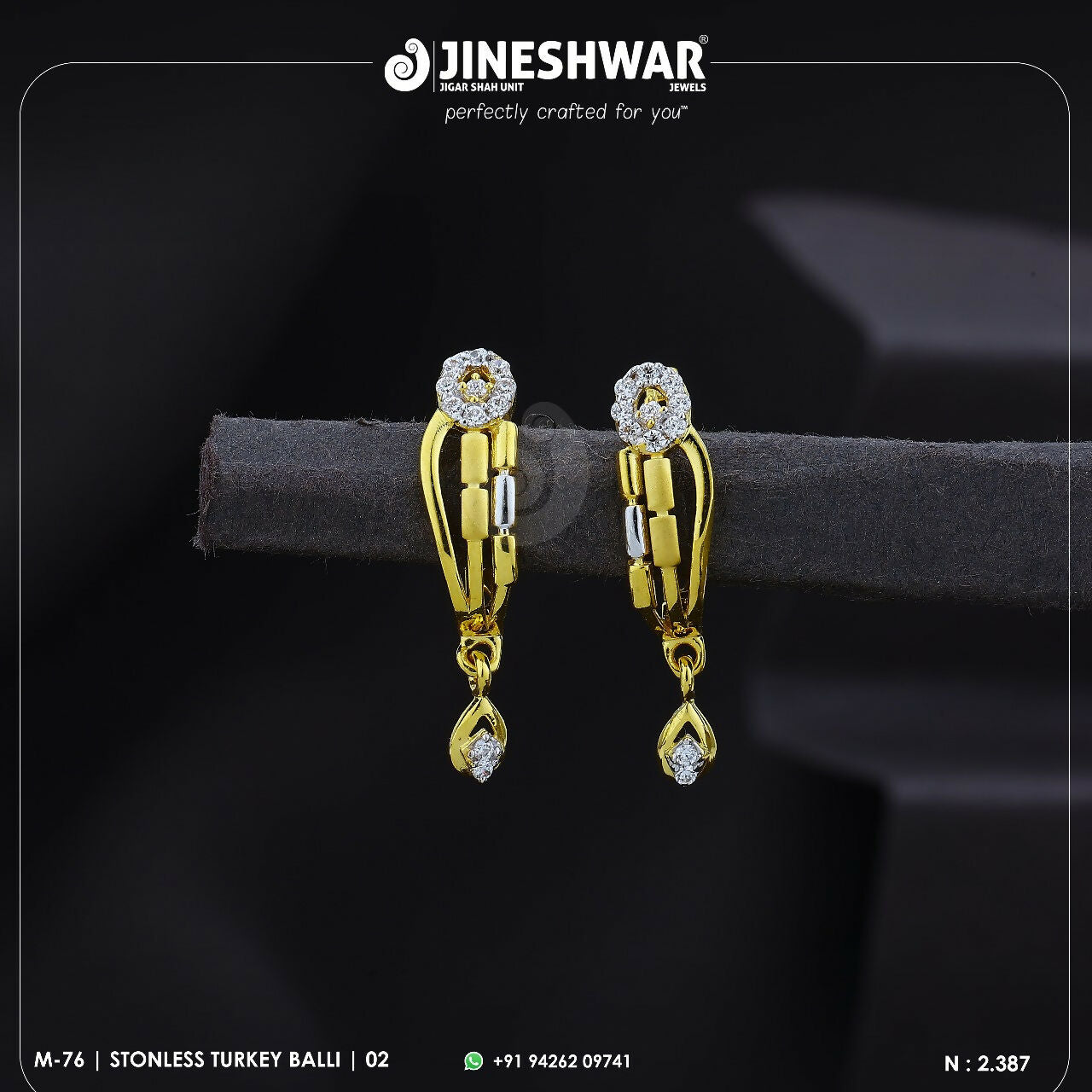 18kt Stonless Turkey Bali Sarafa Bazar India