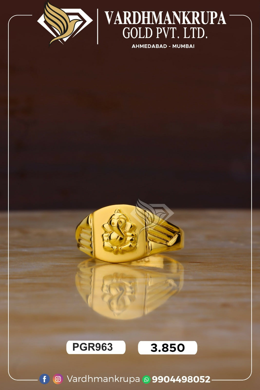 Plain Casting Gents Ring Sarafa Bazar India