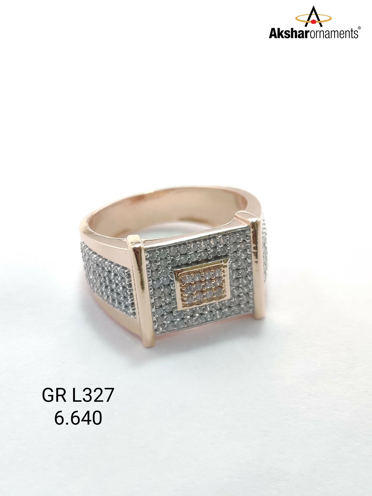 Rose Gold gents Ring Sarafa Bazar India