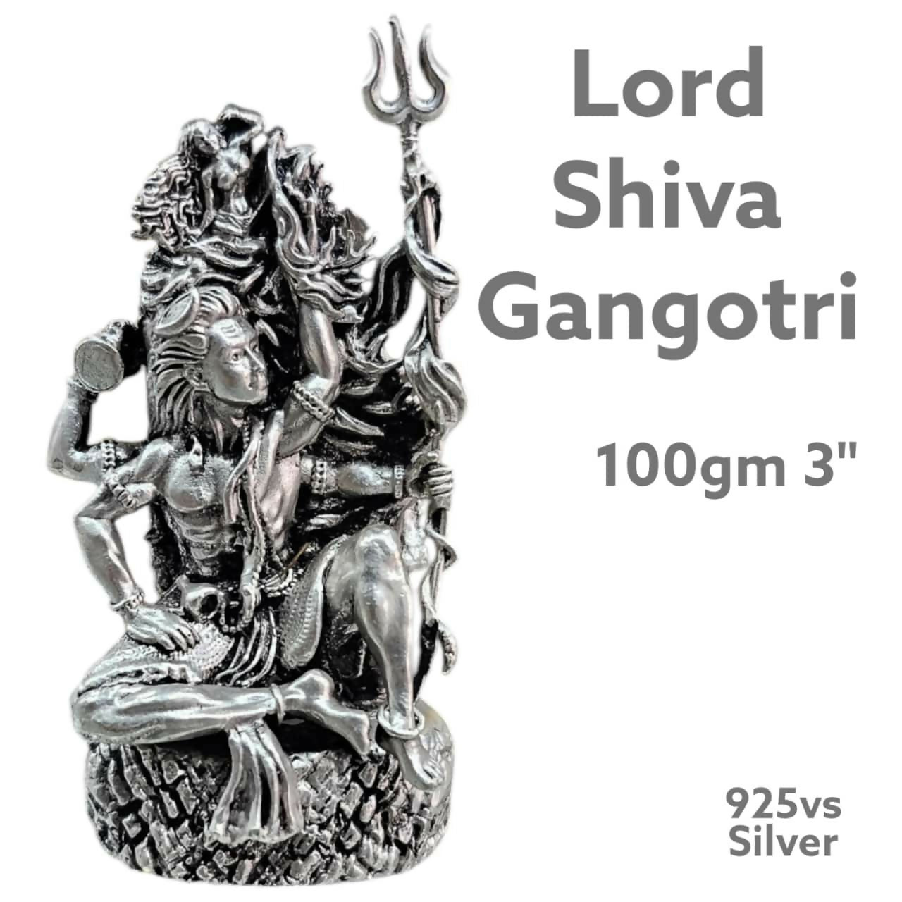 925 Silver Lord Shiva Gangotri Sarafa Bazar India