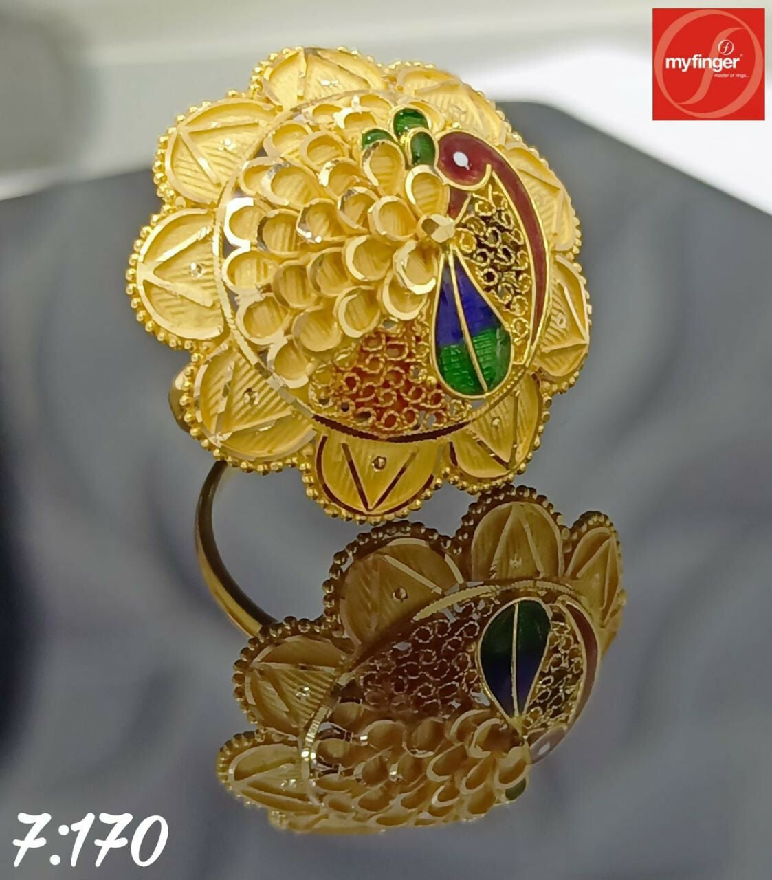 Gold Ladies Ring Sarafa Bazar India