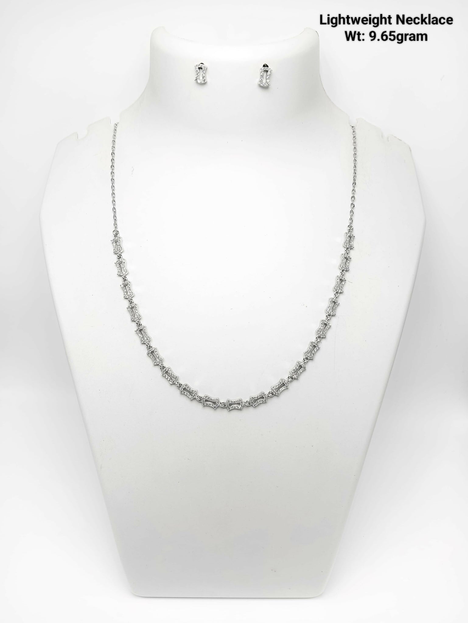 925 Silver Lightweight Necklace Sarafa Bazar India