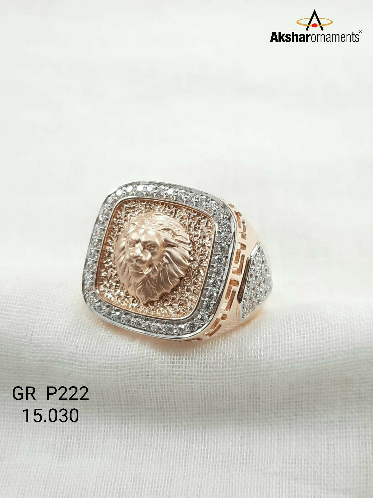 Rose Gold Gents Ring Sarafa Bazar India