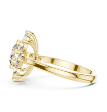 Round Cut Lab Grown Diamond Women's Ring 9Kt Rose Gold LR-76 Sarafa Bazar India
