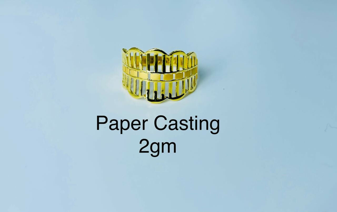 22kt Paper Casting Ladies Ring Sarafa Bazar India