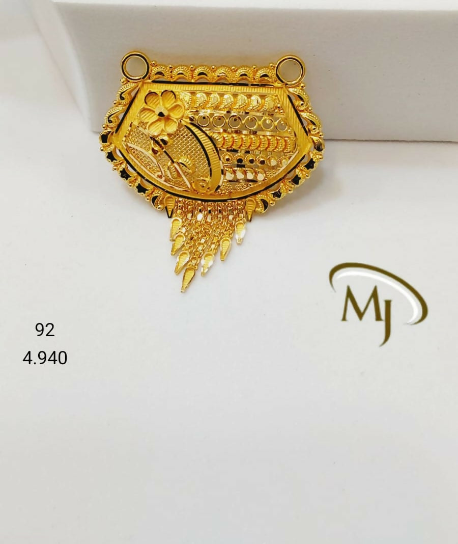 22kt Gold Mangalsutra Pendants Sarafa Bazar India