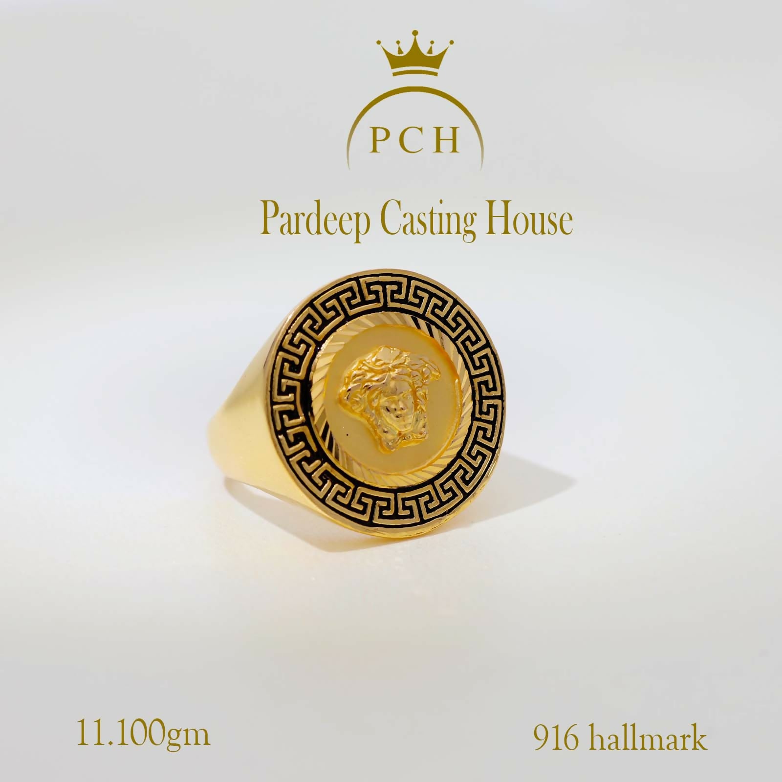 Copy of Royal Lion Gold Gents Ring Sarafa Bazar India