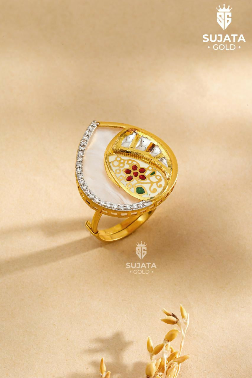 Antique Fusion Ladies Ring Sarafa Bazar India