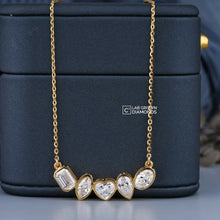 Yellow Gold Lab-Grown Diamond Pendant Necklace Sarafa Bazar India