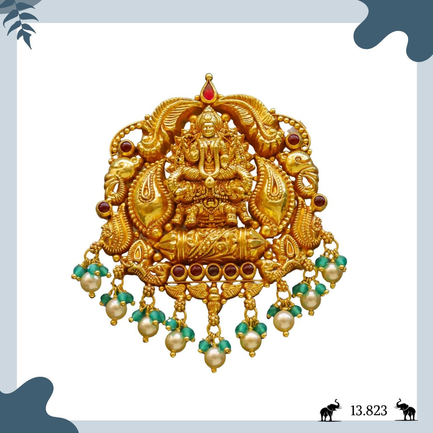 Antique Temple Pendant Sarafa Bazar India