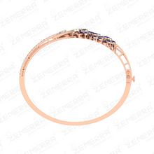 Luxurious 14K Gold Diamond Bracelet With Blue Sapphire Stone Sarafa Bazar India
