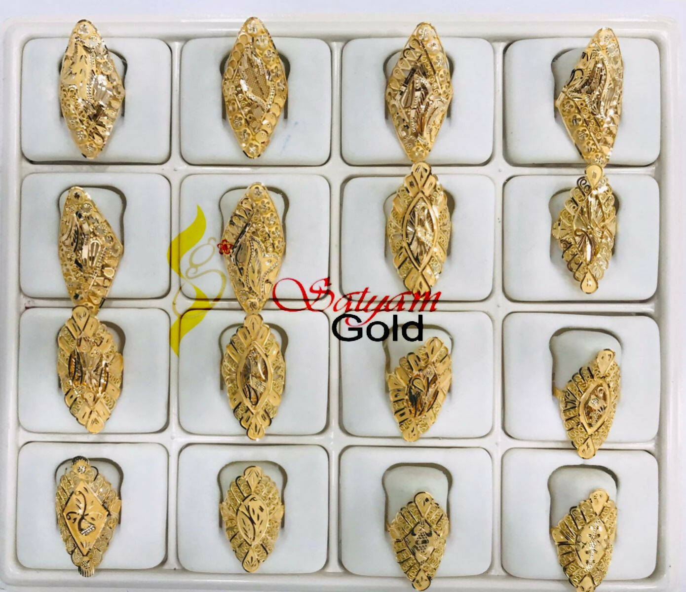 Gold Ladies Rings Sarafa Bazar India