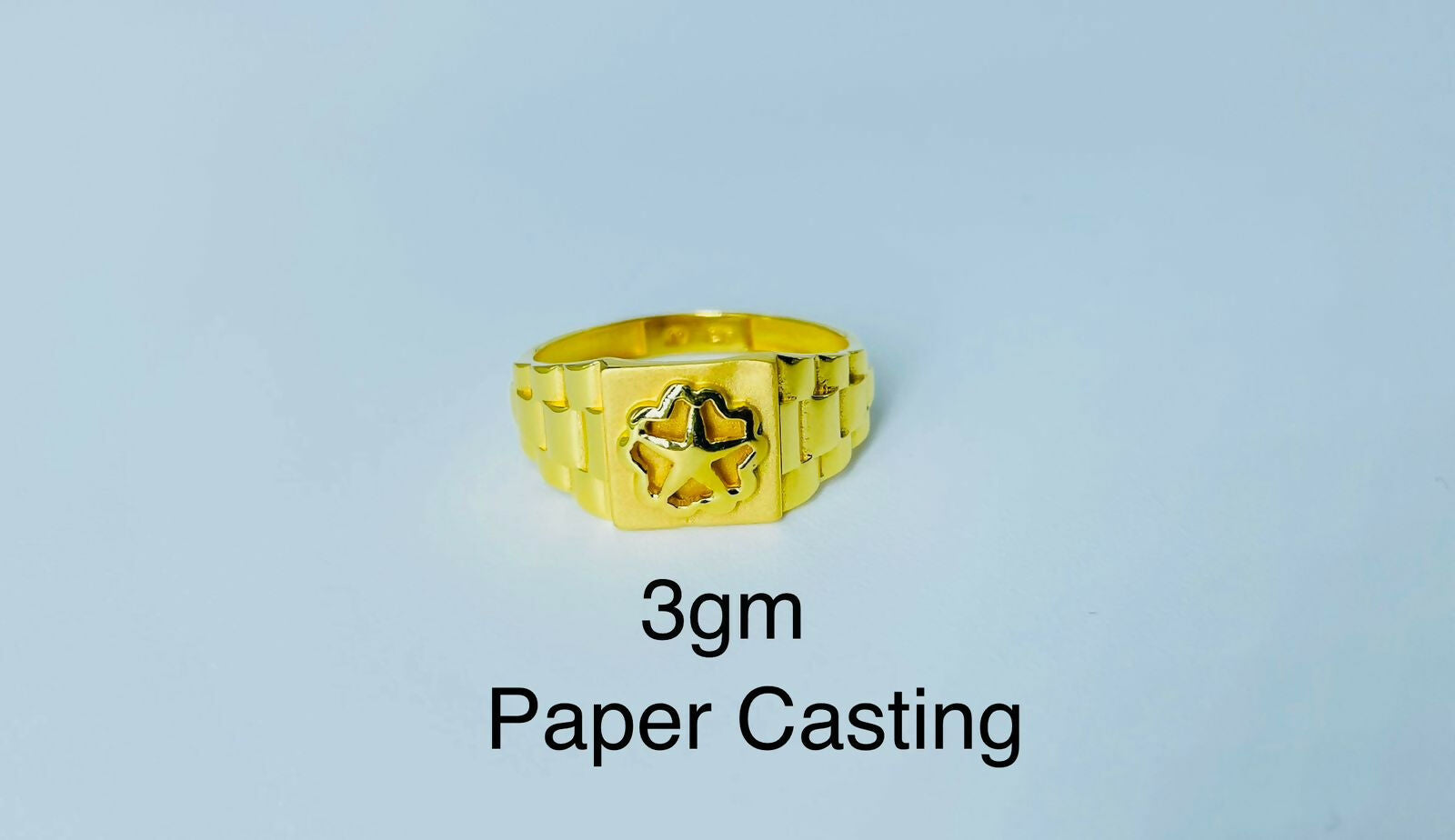 22kt Paper Casting Gents Ring Sarafa Bazar India