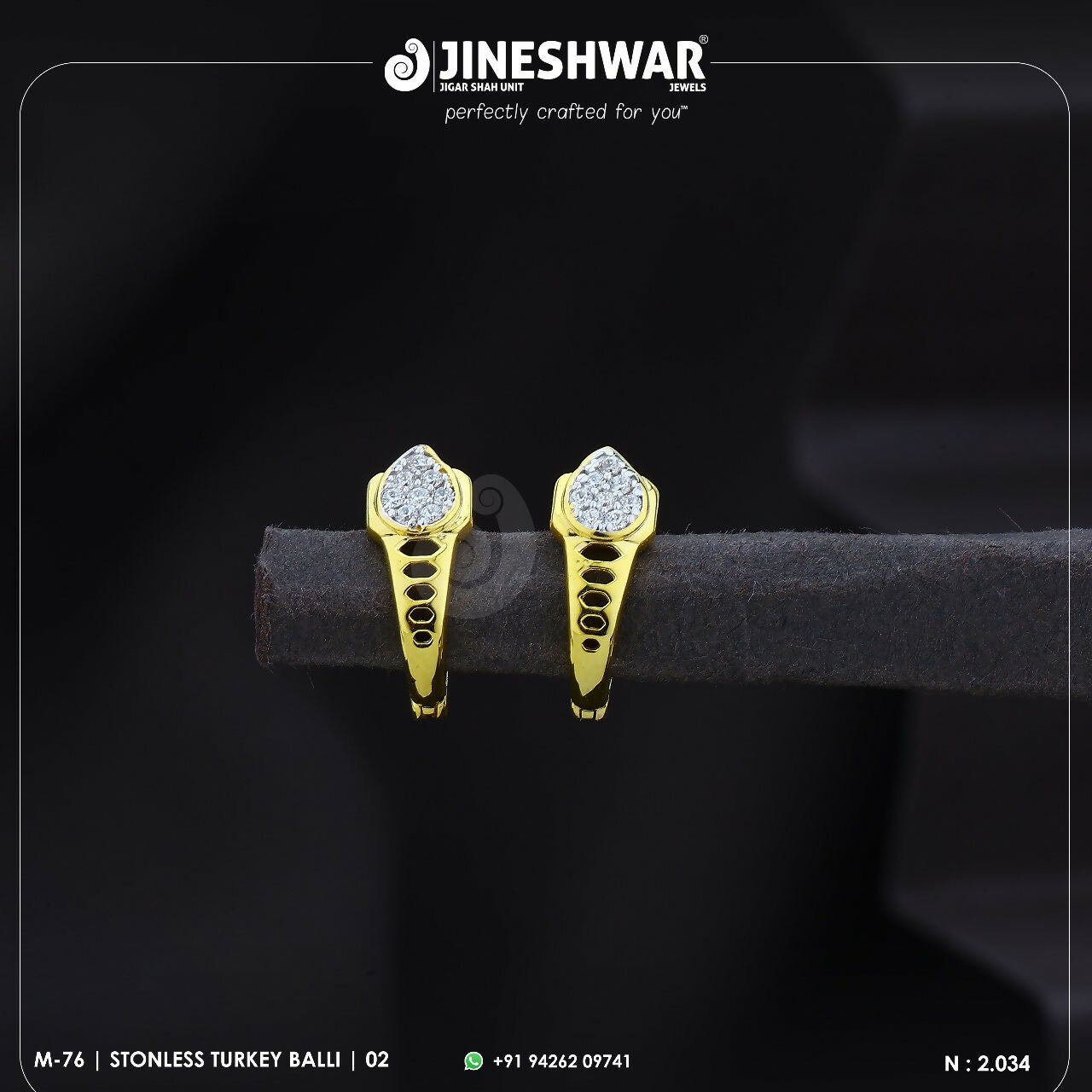 18kt Stonless Turkey Bali Sarafa Bazar India