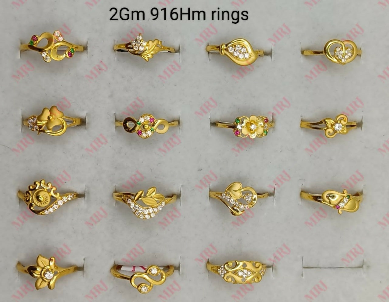 22kt CZ Ladies Rings Sarafa Bazar India