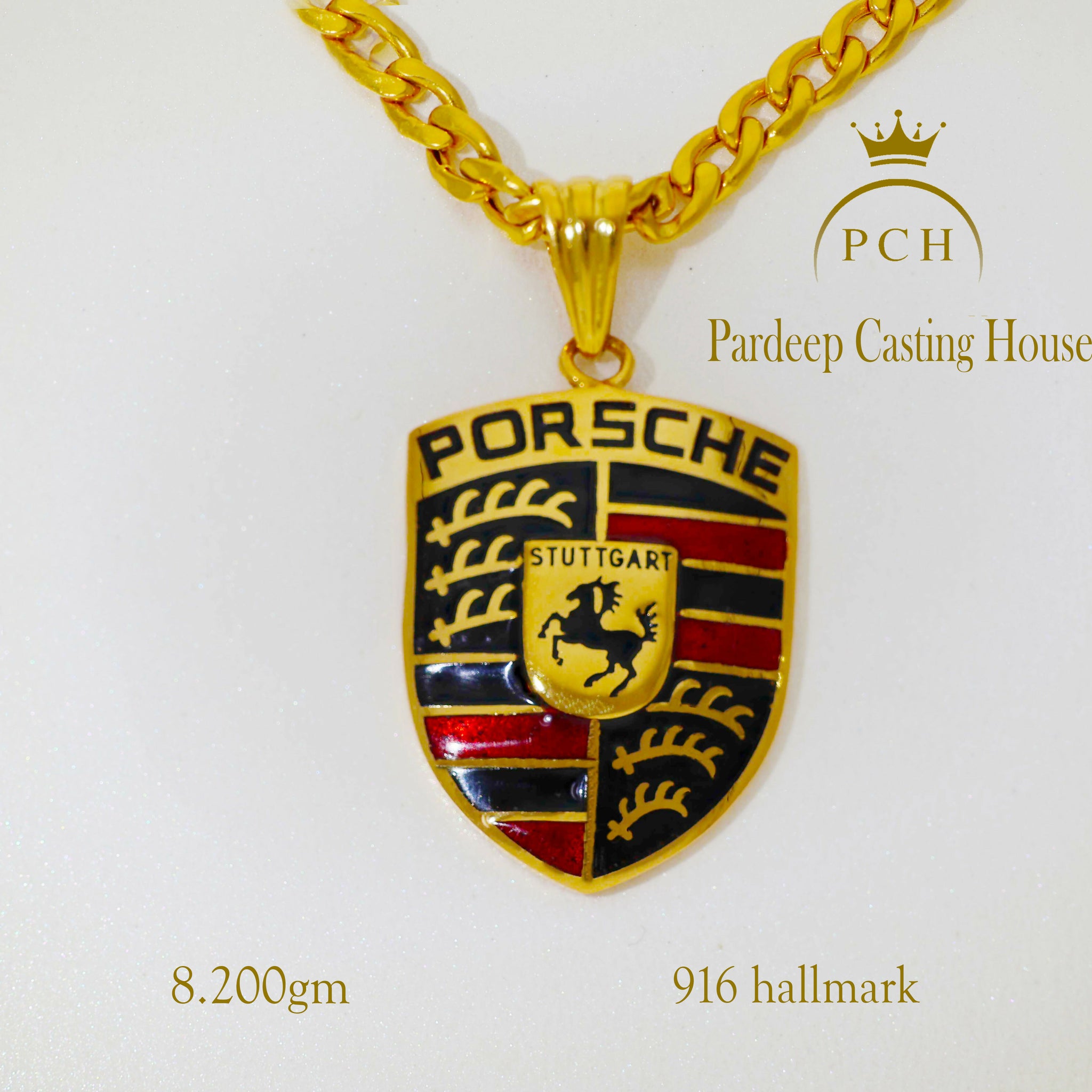 Porsche Precision Gents Gold Pendent Sarafa Bazar India