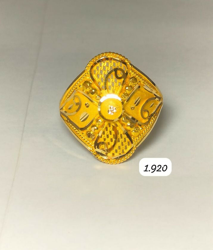 Gold Ladies Ring Sarafa Bazar India