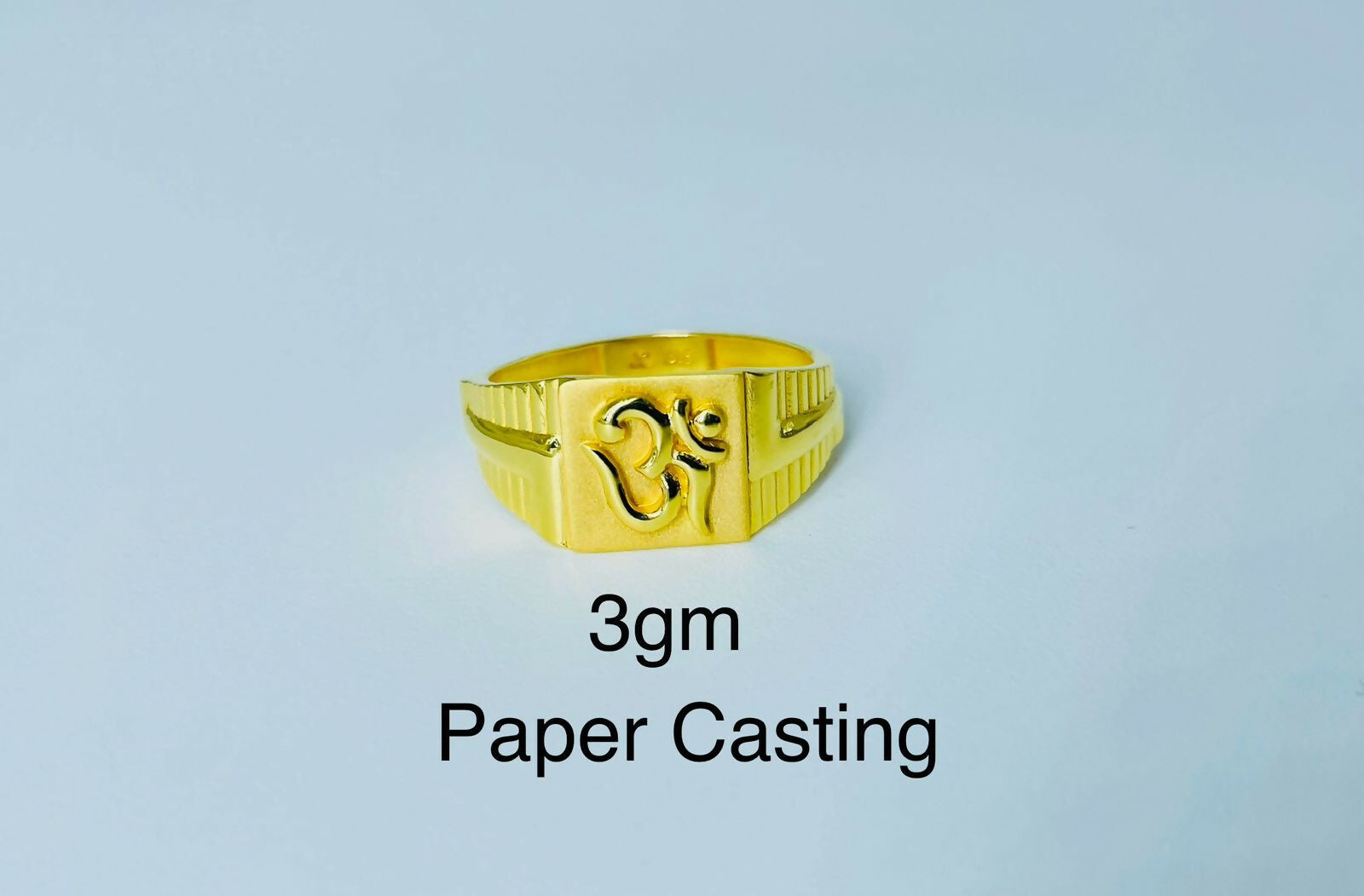 22kt Paper Casting Gents Ring Sarafa Bazar India