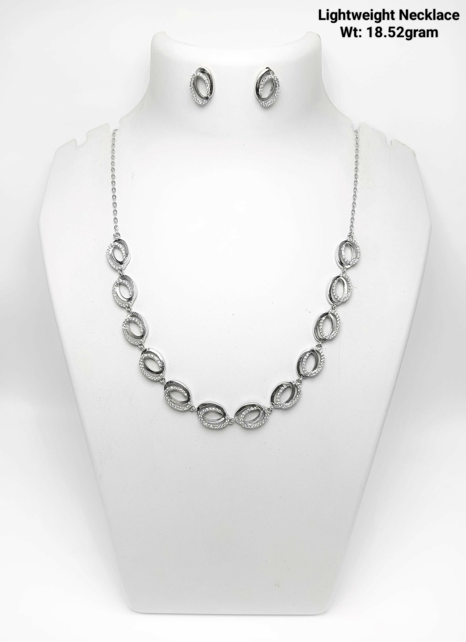 925 Silver Lightweight Necklace Sarafa Bazar India