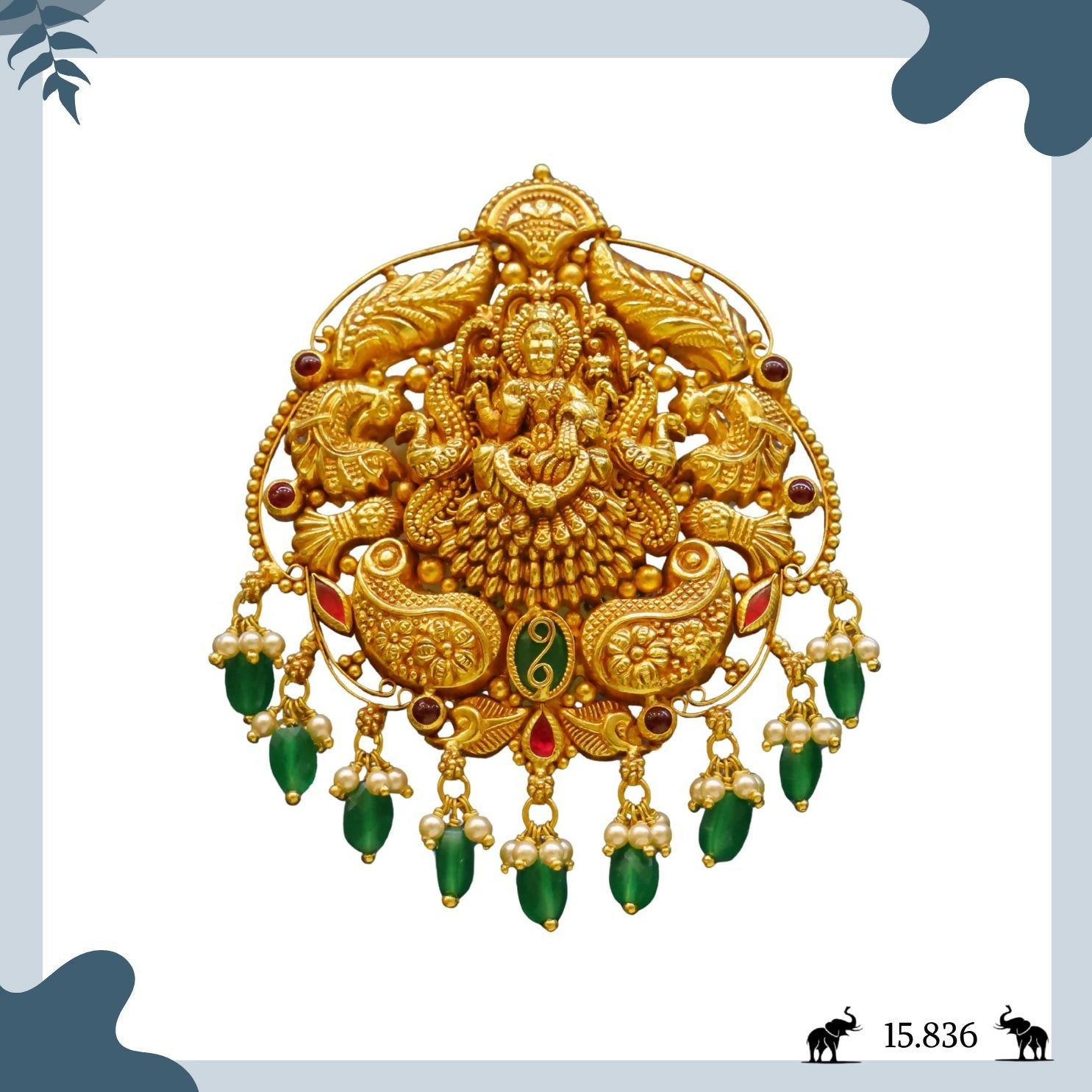 Antique Temple Pendant Sarafa Bazar India