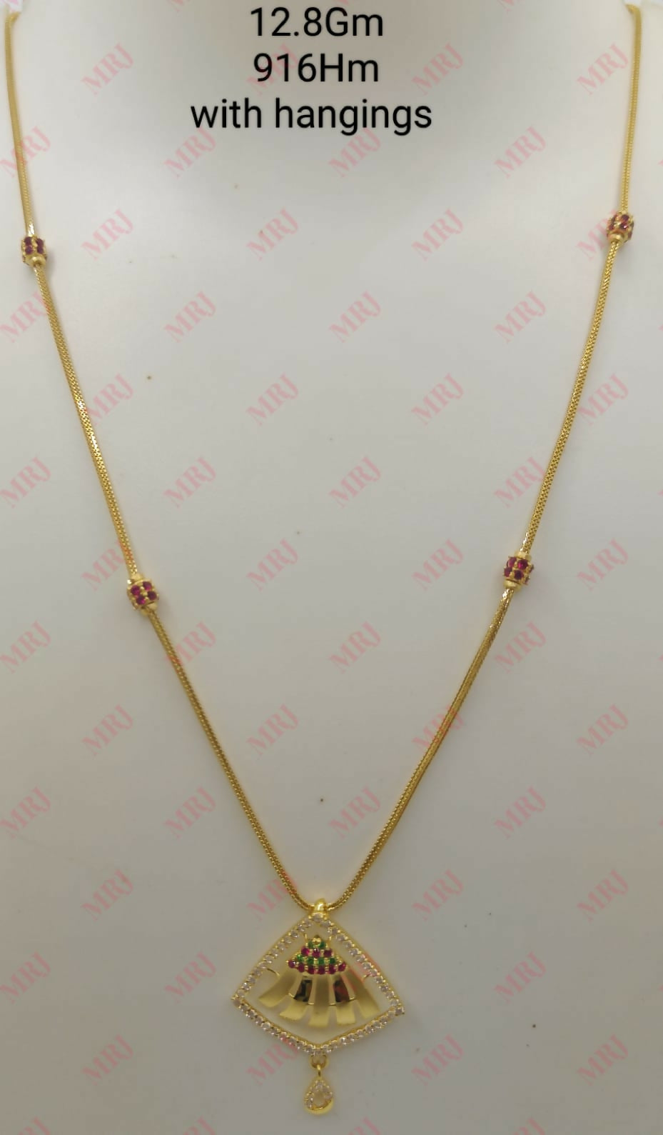 22kt CZ Chain Set Sarafa Bazar India