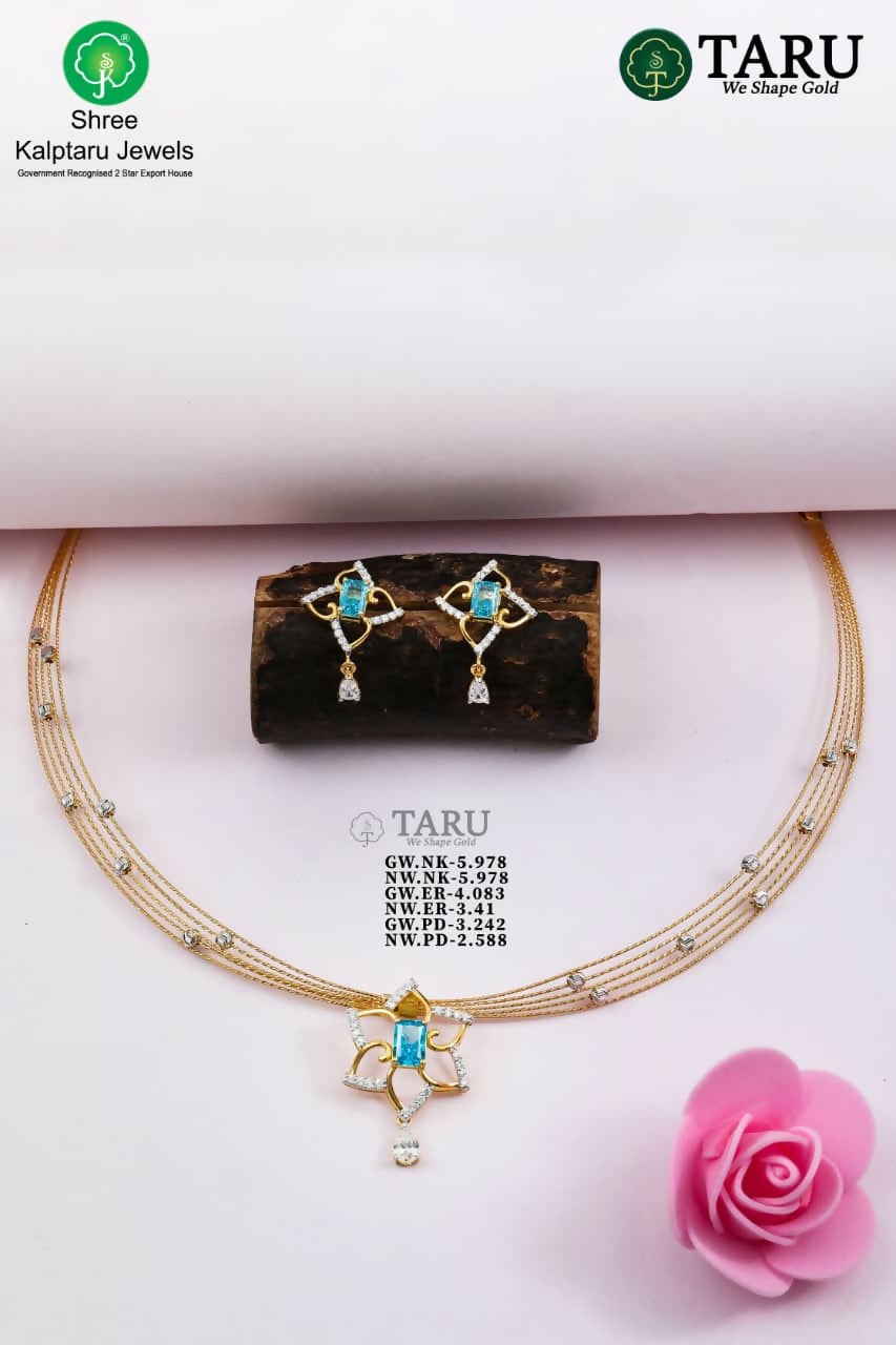 18kt Yellow Gold Omega Chain Necklace Sarafa Bazar India