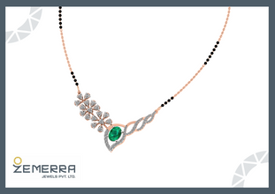 Stylish 14K Diamond Mangalsutra for Brides Sarafa Bazar India